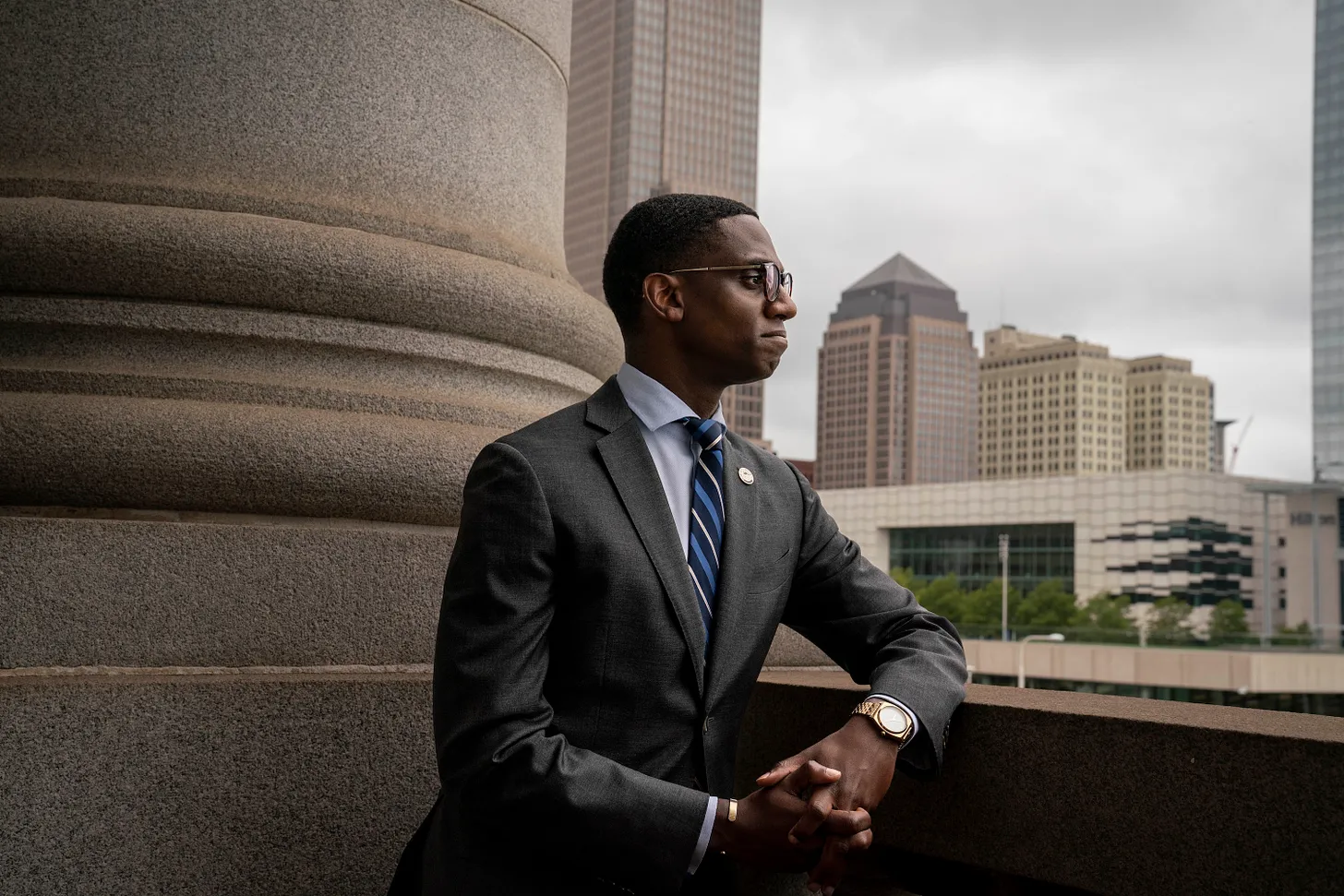 Cleveland Mayor Justin Bibb at City Hall in Cleveland on July 27, 2022. (Photo by Sarah Rice for The Washington Post via Getty Images)