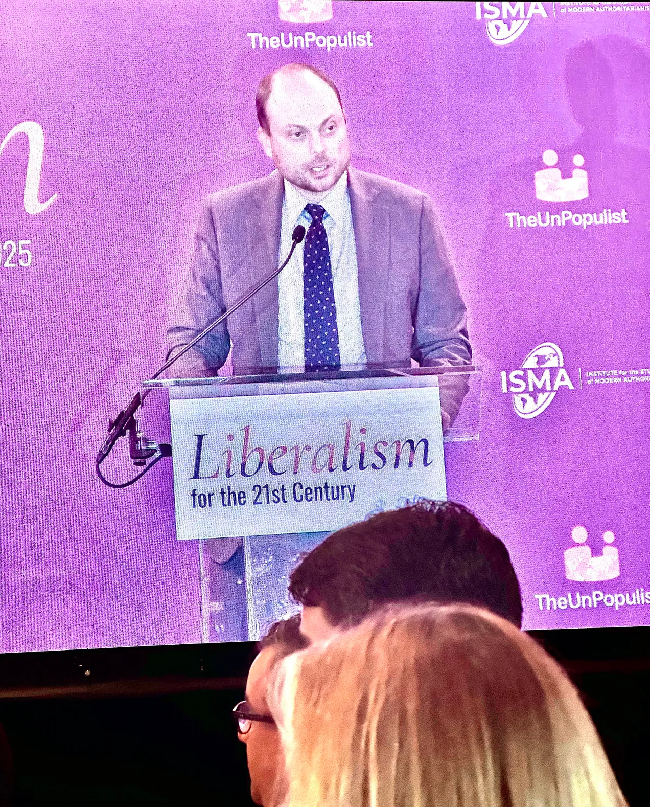 Vladimir Kara-Murza speaks to a conference on “Liberalism for the 21st Century” last night