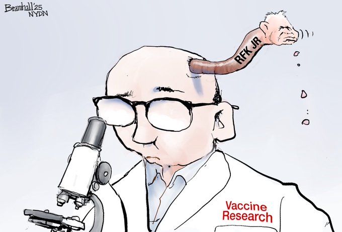 RFK worm ermerging from vaccine researcher