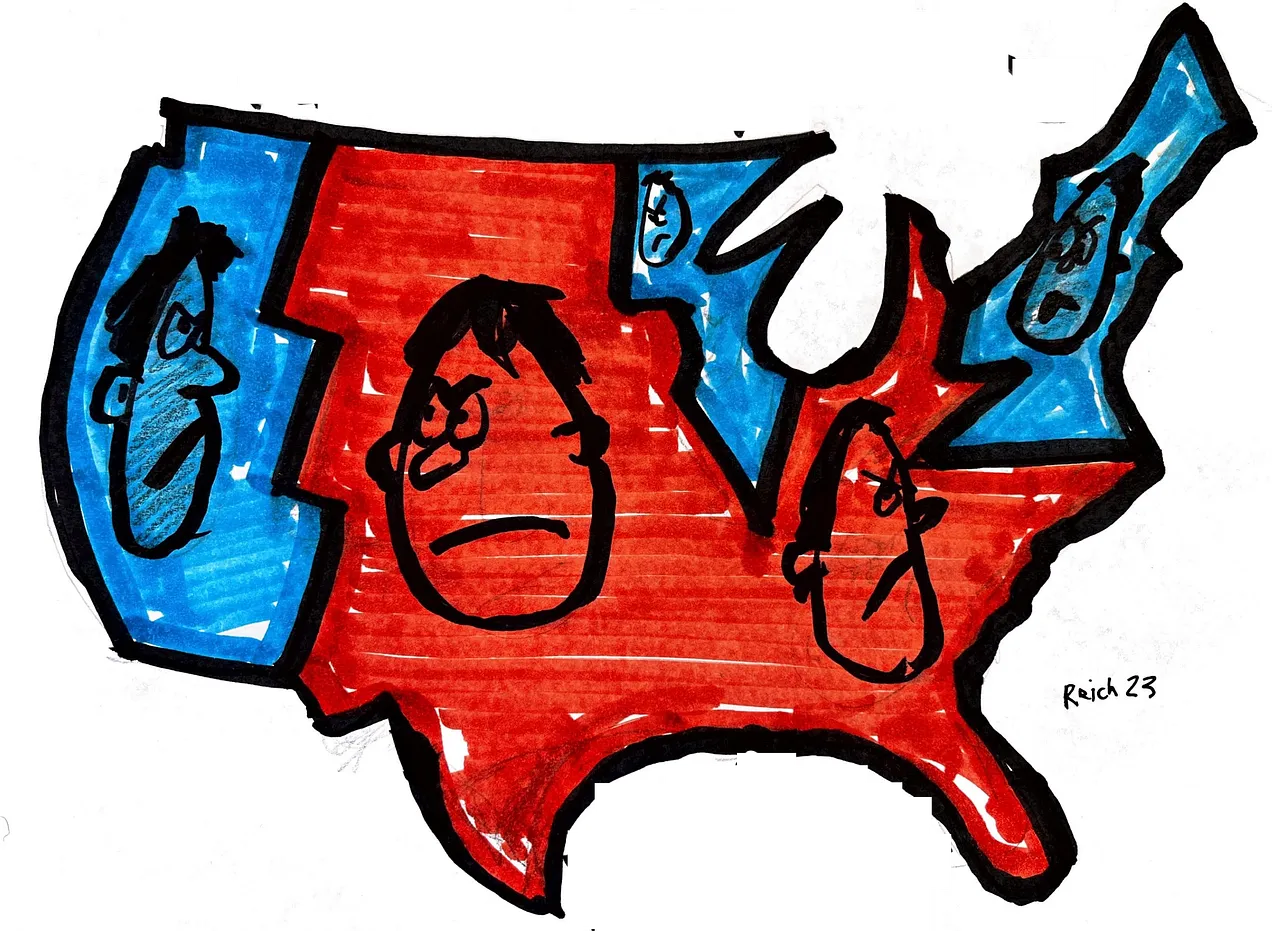 blue red blue states