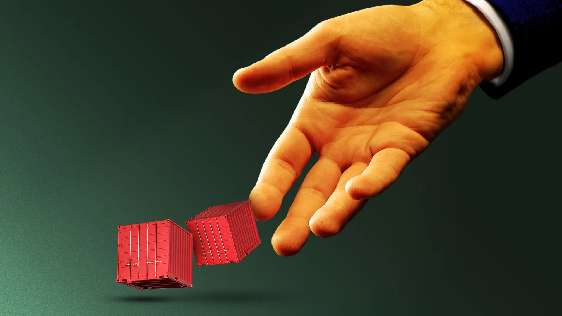 container dice illustration - Aïda Amer - Axios