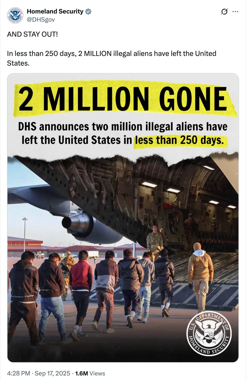 2 million gone