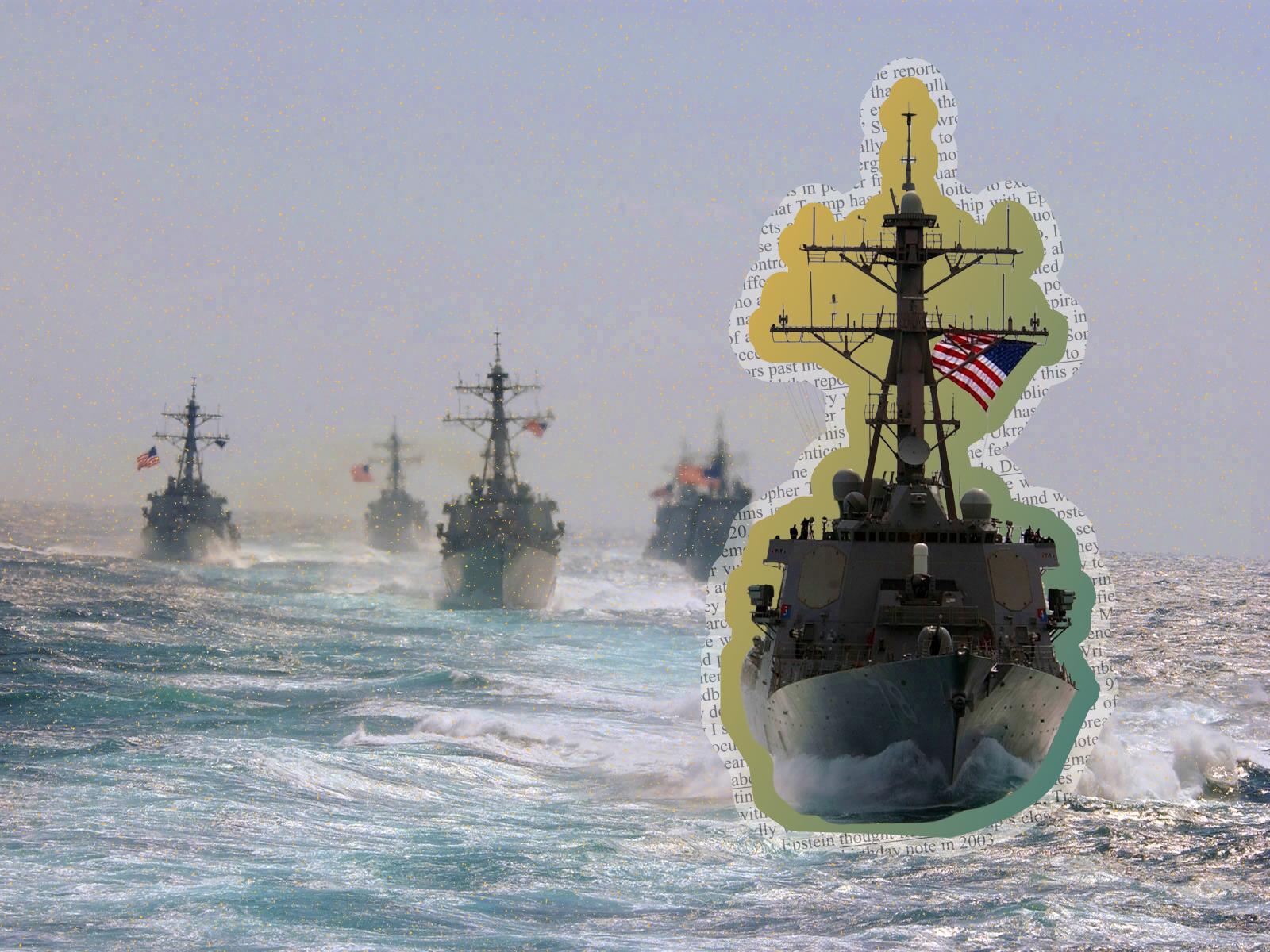 Guided missile destroyers and missile cruisers assigned to Carrier Strike Group 12 | Photo by Lt. j.g. Caleb Swigart, U.S.N., Flickr; edited by Russell Nystrom