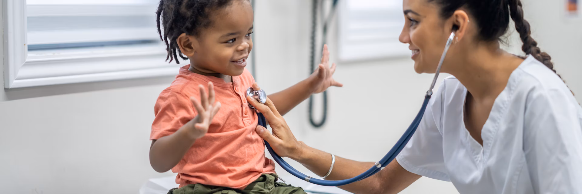 clinician examining patient