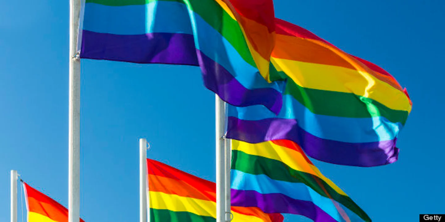 rainbow flags