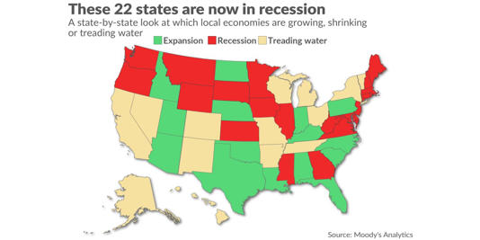 22 states now in recession