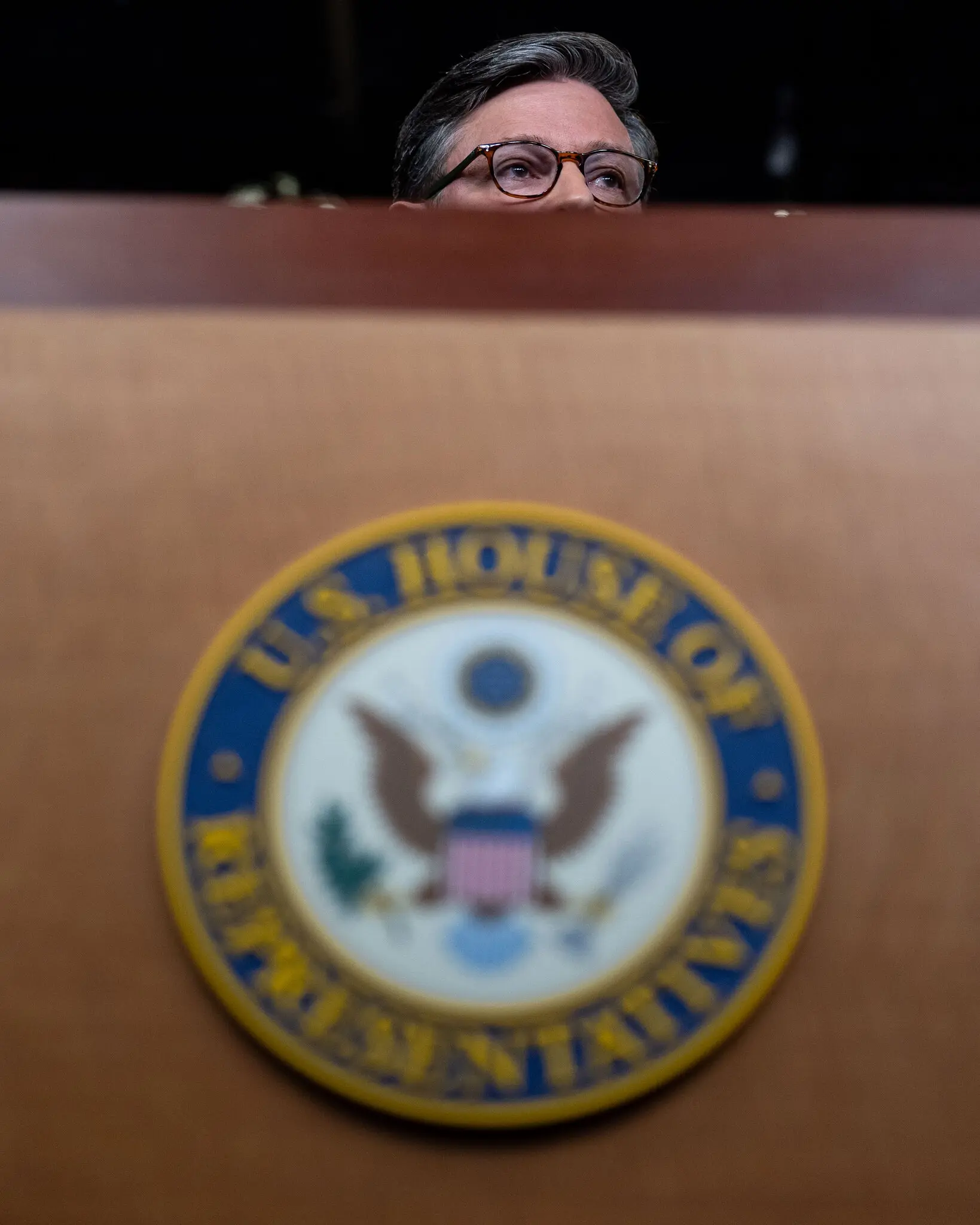 With the House on hiatus, Speaker Mike Johnson has spent much of the shutdown appearing daily at news conferences at the Capitol. Credit...Kent Nishimura for The New York Times