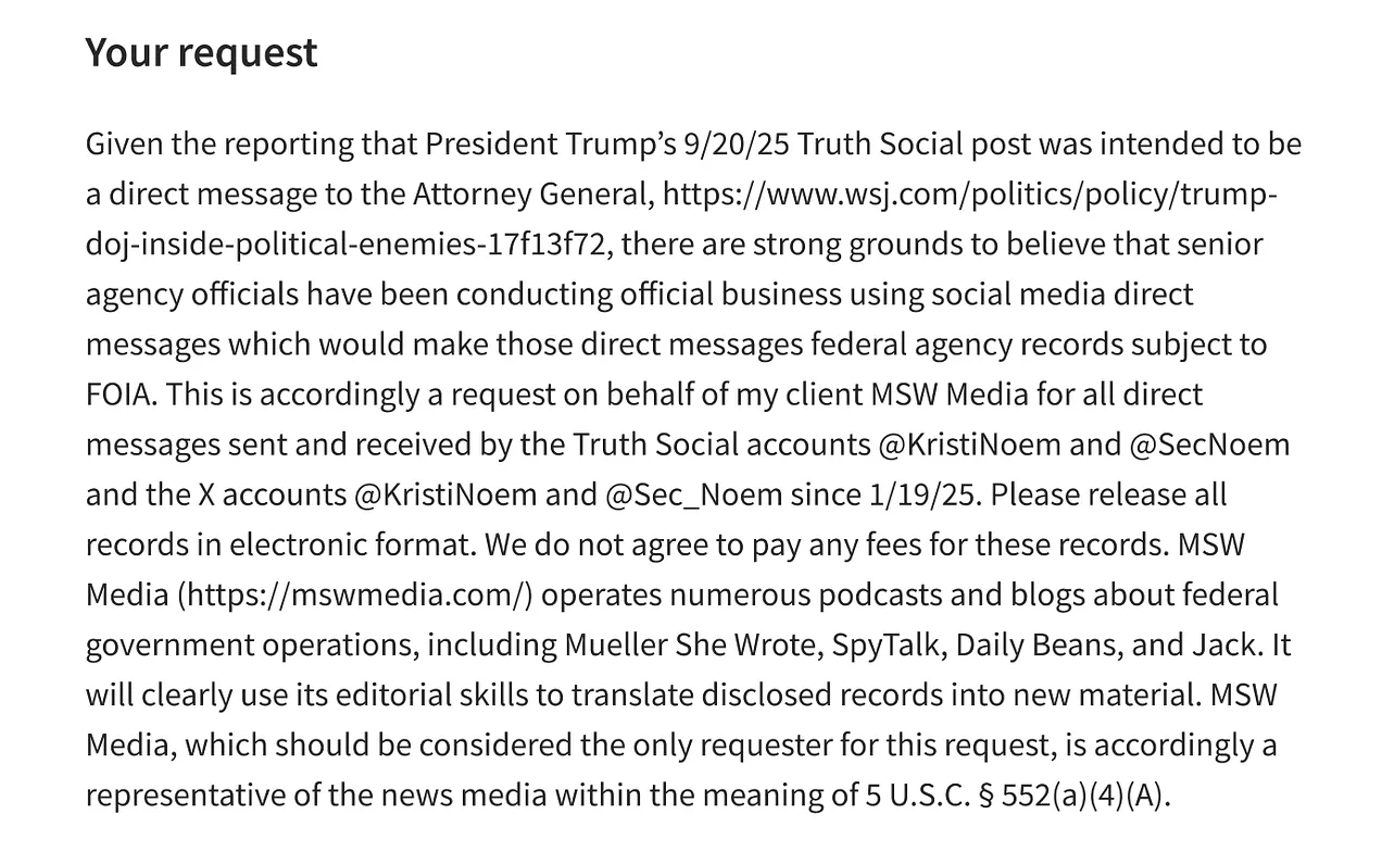 FOIA request