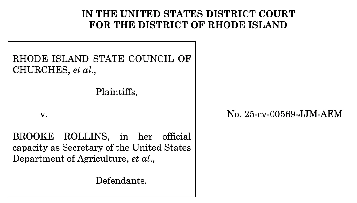 RI Council of Churches vs Brooke Rollins