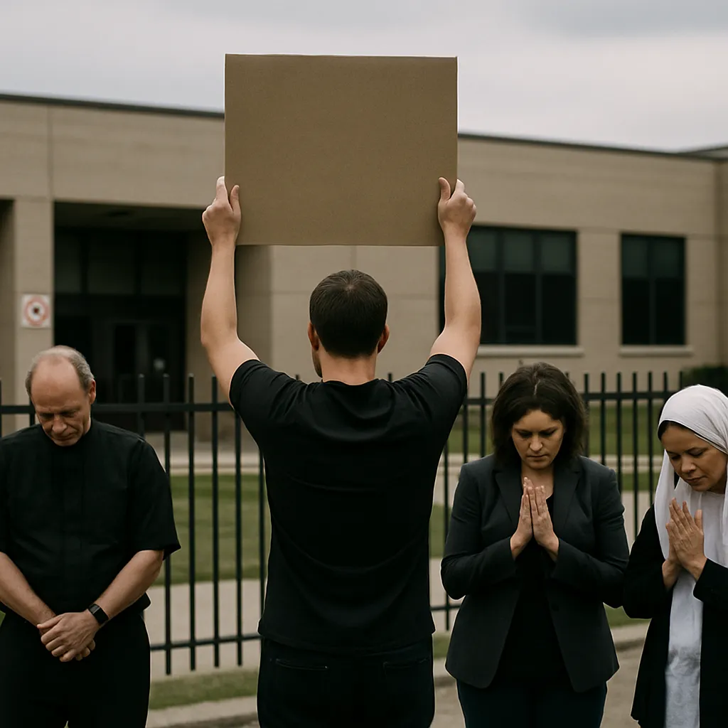 Public Prayer Outside Broadview Facility