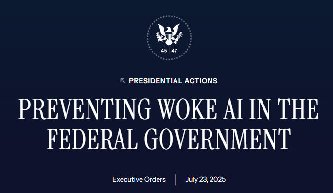 Executive order preventing woke AI in the Federal government