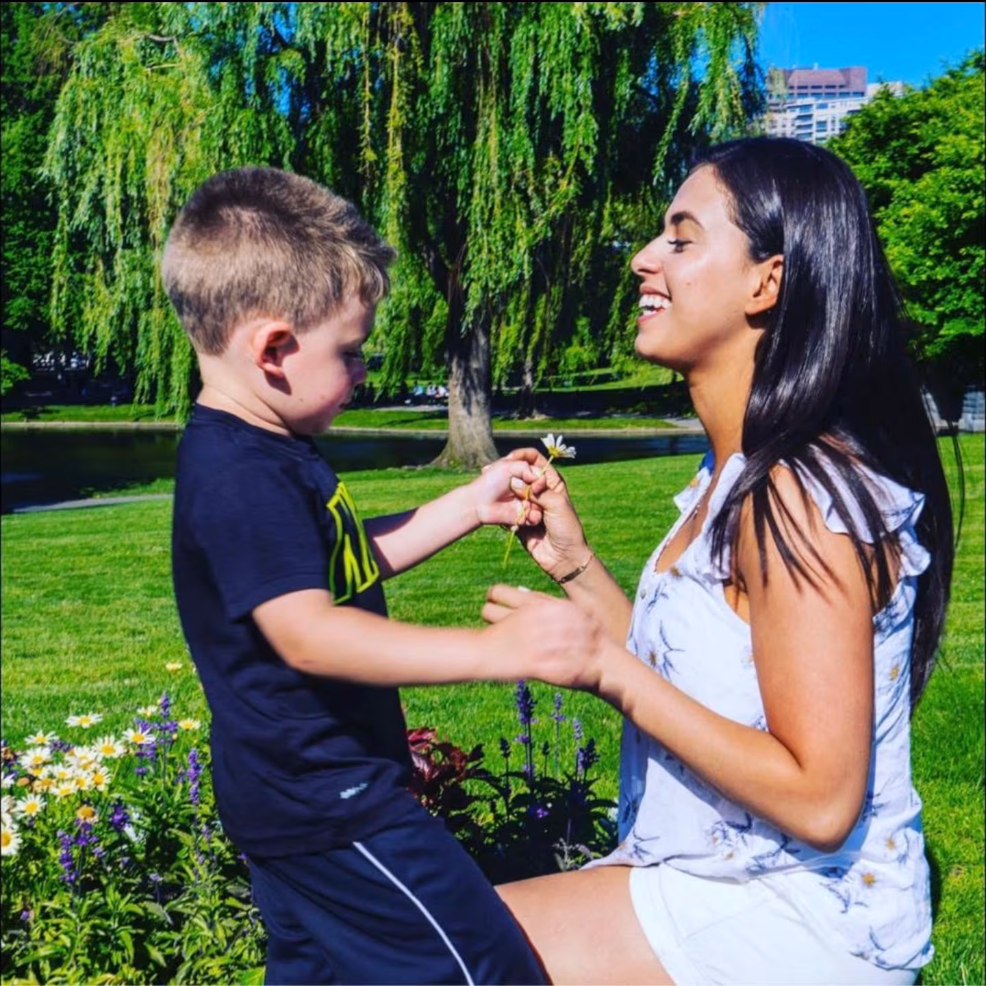 Leavitt's nephew and his mother Bruna Ferreira