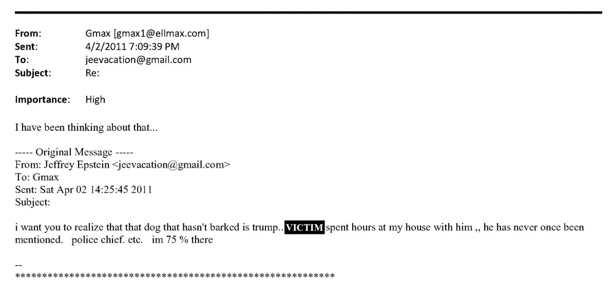 Maxwell Epstein Trump email Maxwell Epstein Trump email