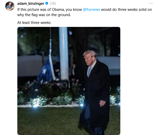 KInzinger - Trump with flag on ground