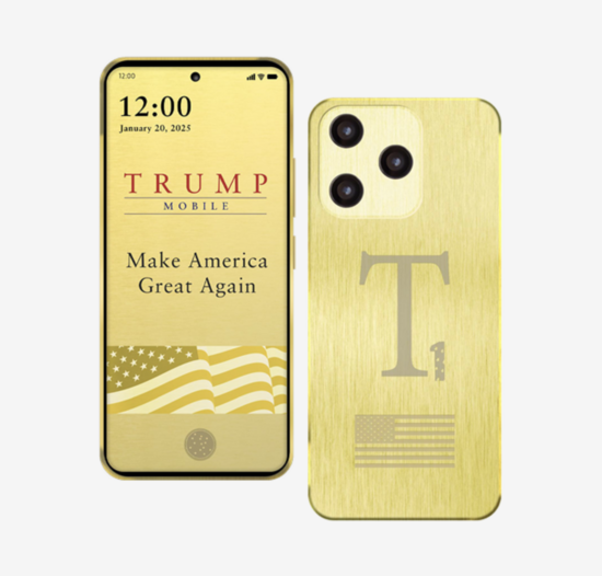 A screenshot of the Trump Mobile T1 smartphone from trumpmobile.com