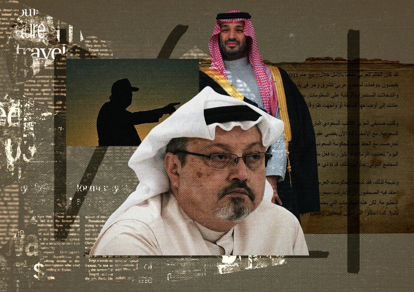 composite with Jamal Khashoggi MBS Trump