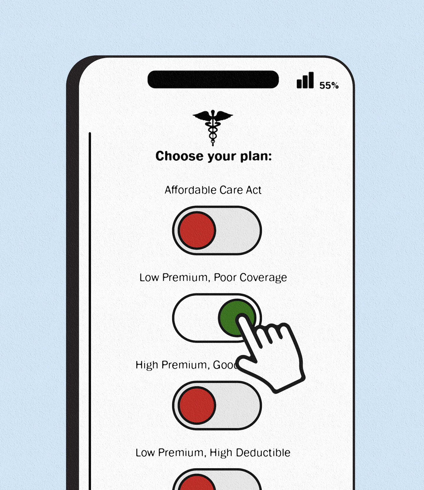 Washington Post screen shot about health plans (Michael Domine/The Washington Post)