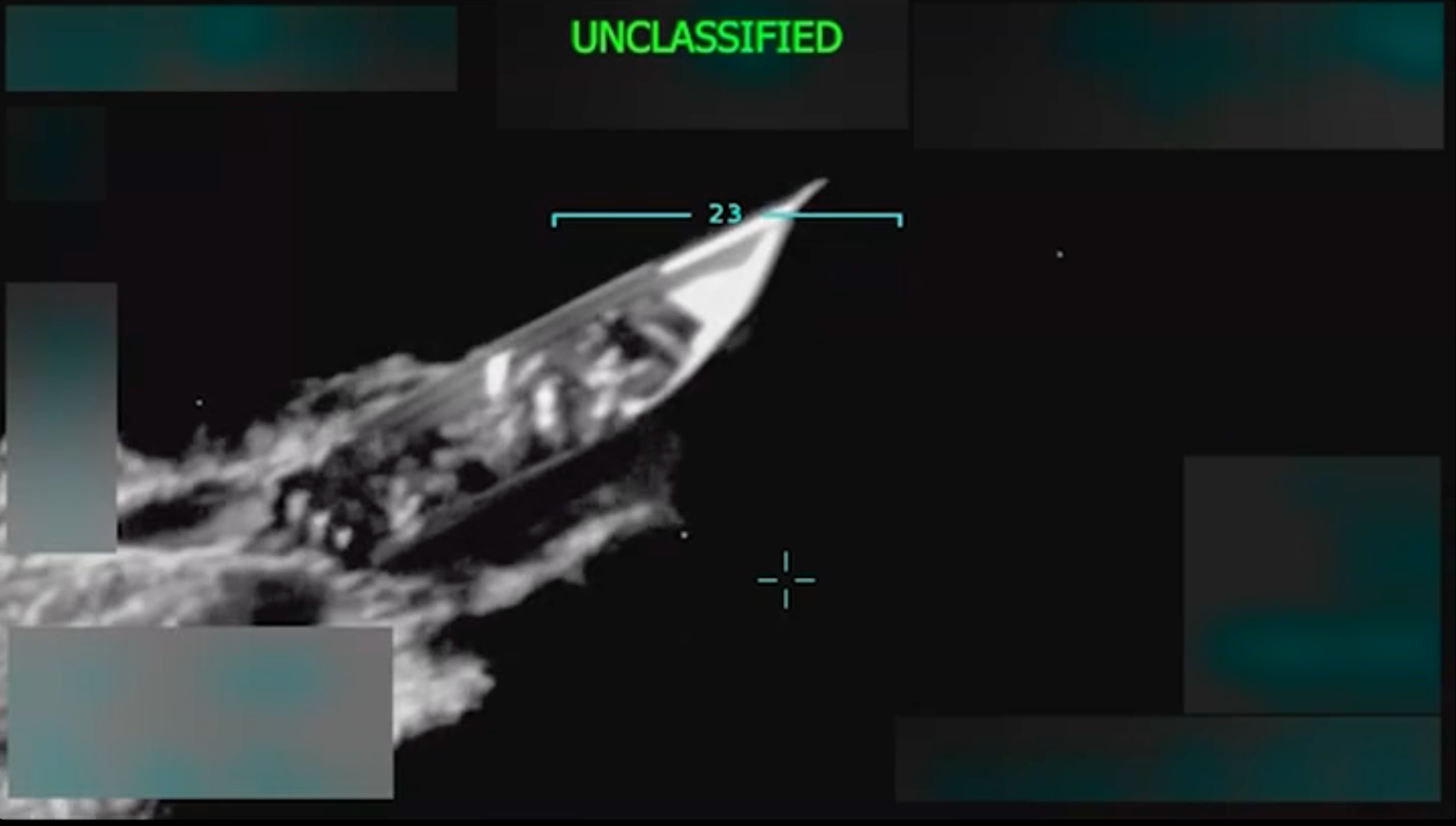 Screenshot from the video President Donald Trump posted on Truth Social to announce a boat strike on September 2, 2025. Screenshot: @realdonaldjtrump / Truth Social