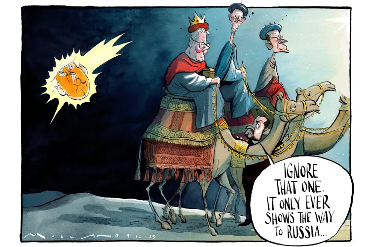 it only shows the way to Russia