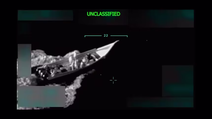 This screengrab of a video posted to Donald Trump’s Truth Social account on Tuesday, September 2, 2025, shows what Trump described as a Tren de Aragua boat carrying drugs from Venezuela, against which Trump ordered a strike This screengrab of a video posted to Donald Trump’s Truth Social account on Tuesday, September 2, 2025, shows what Trump described as a Tren de Aragua boat carrying drugs from Venezuela, against which Trump ordered a strike