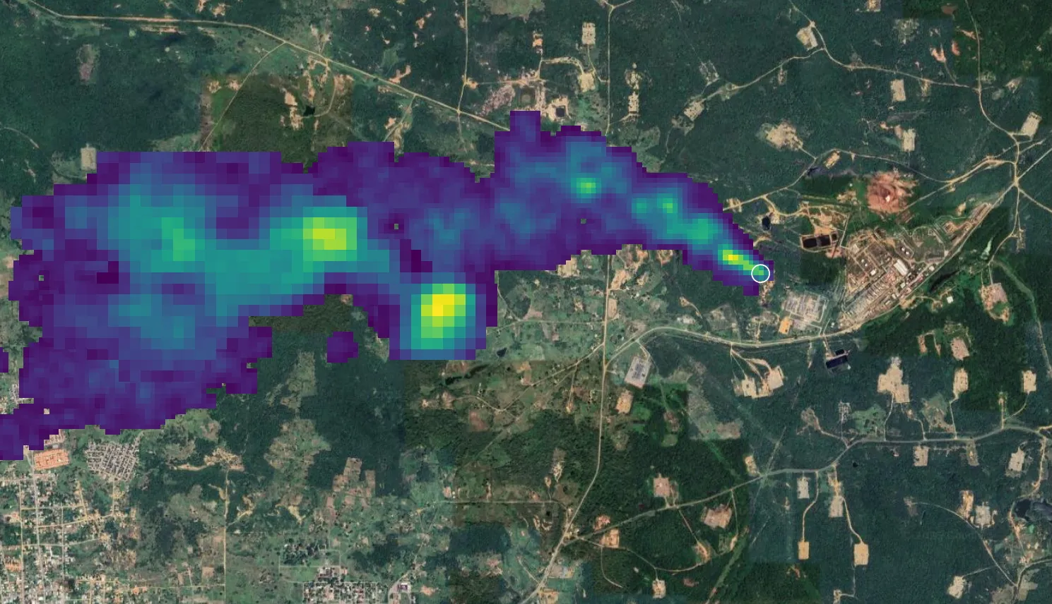 Satellite image of methane billowing from Venezuela’s dilapidated energy infrastructure.Source: Kayrros SAS, processed L1B image from DLR's EnMAP Satellite image of methane billowing from Venezuela’s dilapidated energy infrastructure.Source: Kayrros SAS, processed L1B image from DLR's EnMAP