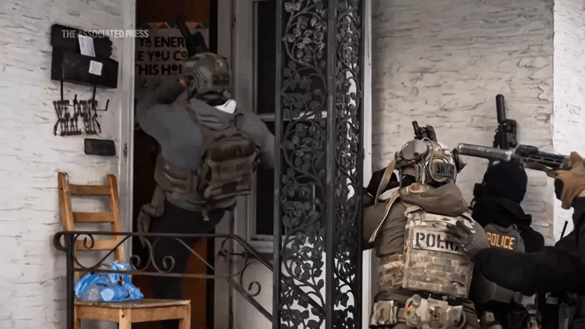 agents entering home