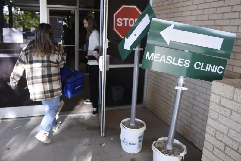 A measles vaccination clinic at the Andrews County Health Department in Texas last year.Annie Rice/AP
