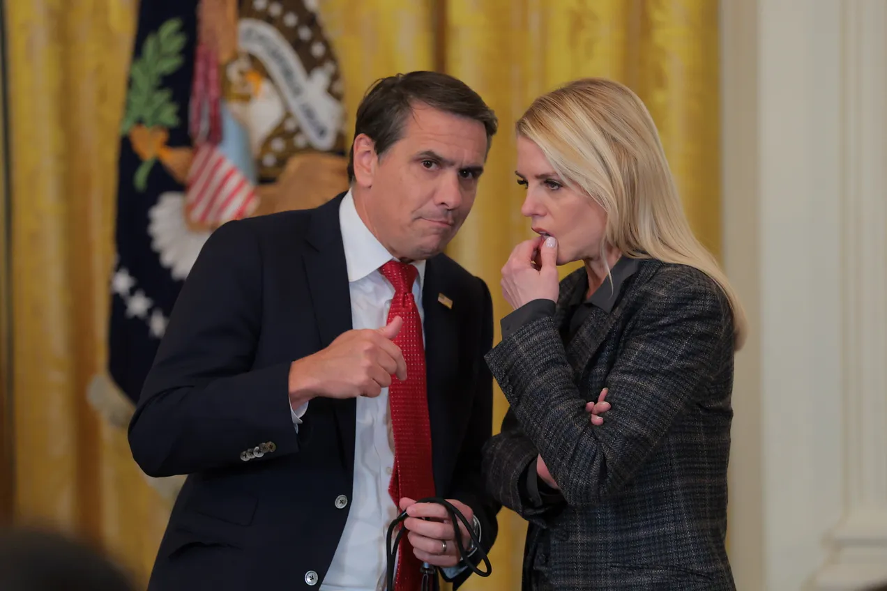 Bondi and Deputy AG Todd Blanche at the White House earlier this month. (Anna Moneymaker/Getty