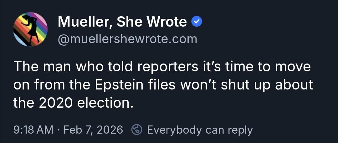 20260207 Mueller, She Wrote tweet