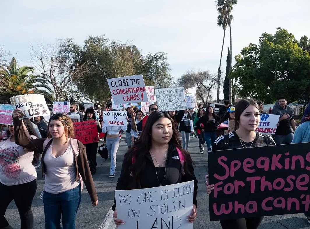 More than half the students at William C. Overfelt High School in East San Jose participated in a walkout on Jan. 28. (Instagram/@capturedbyngoc)