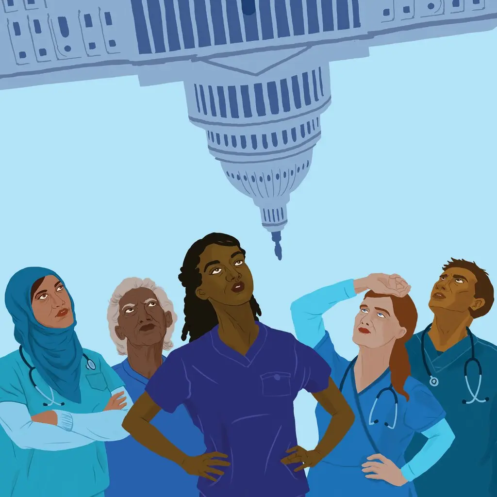 Capitol on top of health care workers