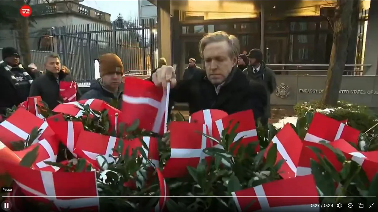Danish flags at US Embassy
