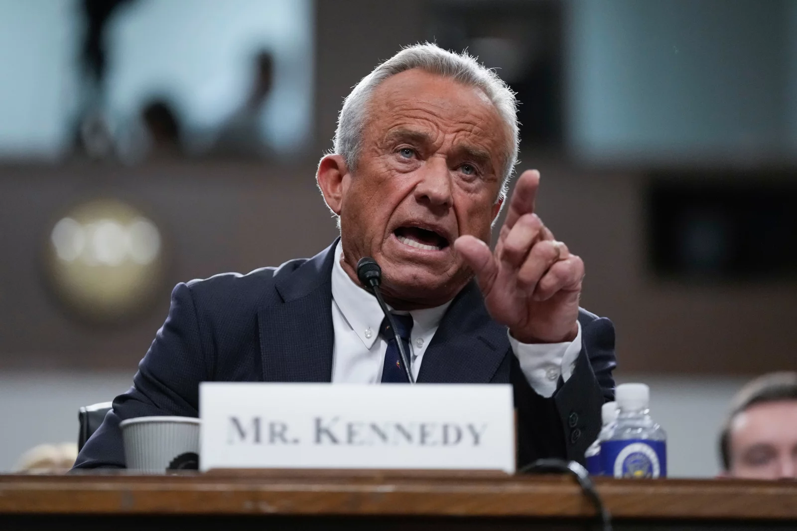 Robert F. Kennedy Jr., President Donald Trump's choice to be Secretary of Health and Human Services, appears before the Senate Finance Committee for his confirmation hearing, at the Capitol in Washington, Jan. 29, 2025Ben curtis/AP