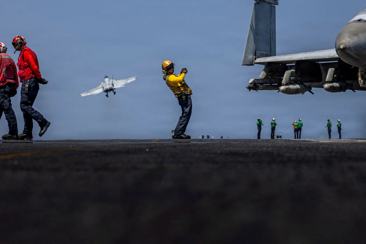 A U.S. fighter jet launching from an undisclosed location as part of Operation Epic Fury, March 2026U.S. Navy / Reuters
