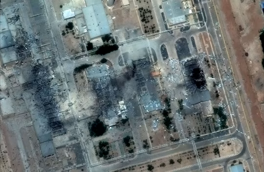 A satellite image shows damage at the Isfahan nuclear complex in Iran after airstrikes last June. VANTOR/EPA/SHUTTERSTOCK