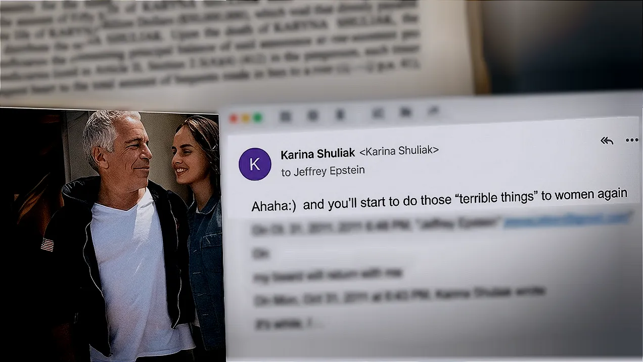 In one email on the DOJ’s website, Karyna mentions that Epstein will be doing “terrible things” to women again (Source) In one email on the DOJ’s website, Karyna mentions that Epstein will be doing “terrible things” to women again (Source)