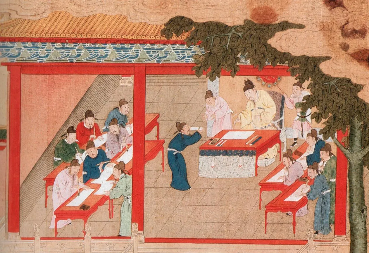 Palace Examination at Kaifeng, Song Dynasty, China. (Ming Era Painting)