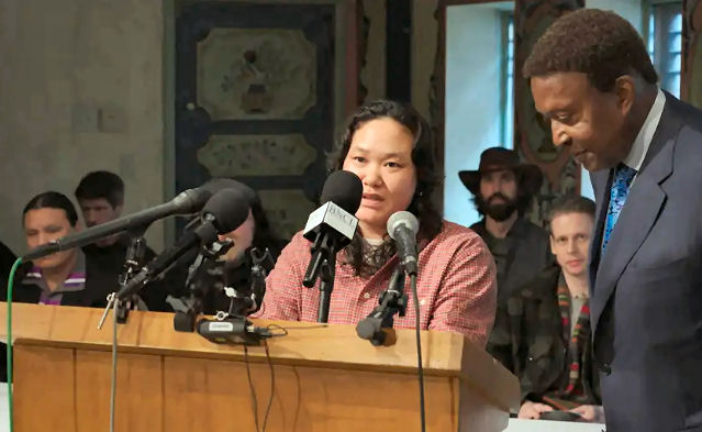 Wynnie Savageford said she was standing next to Alexi Pretti before federal immigration agents detained her in the back of a vehicle, where she witnessed his death.