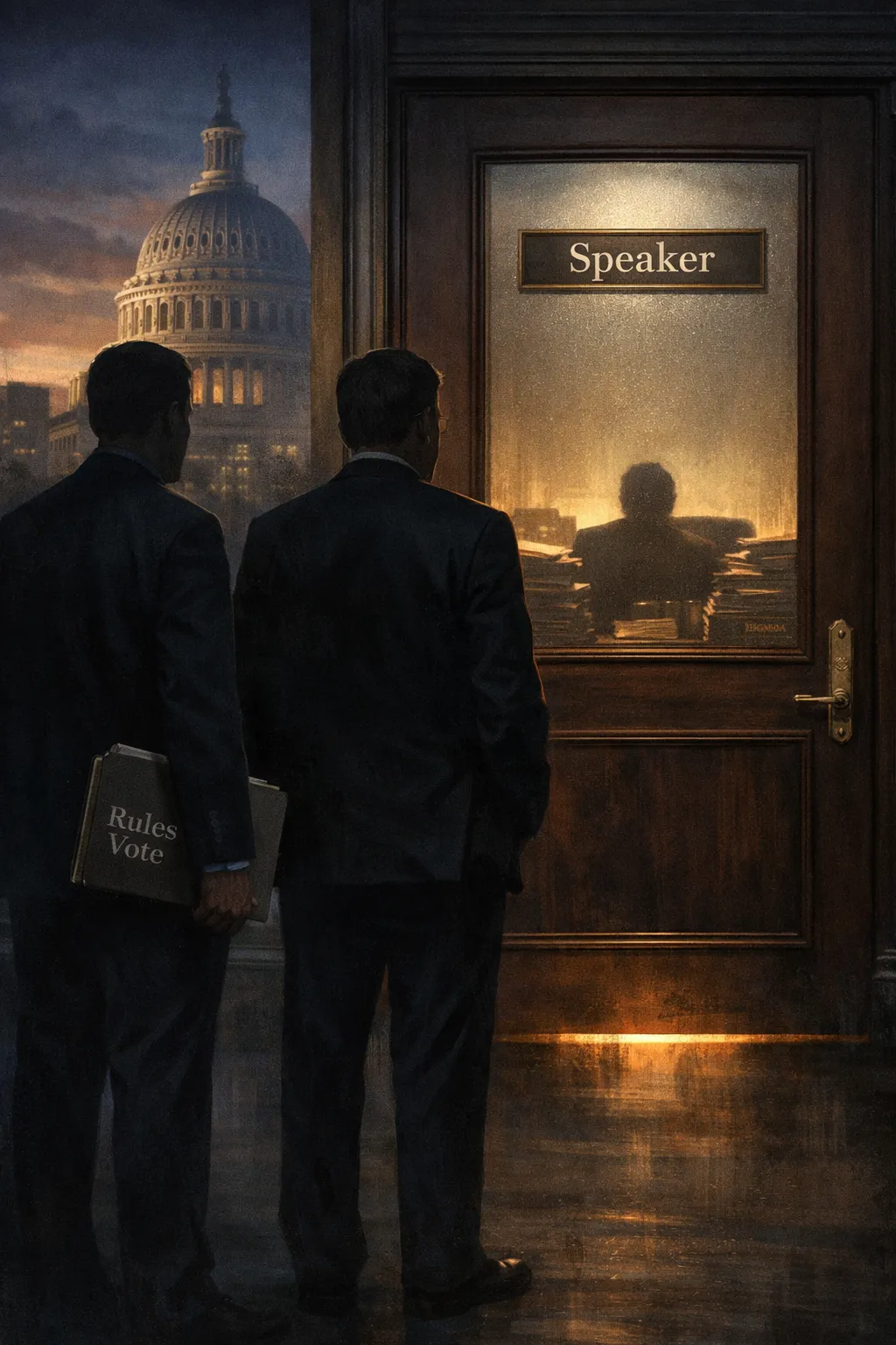 congressmen outside the speaker's door