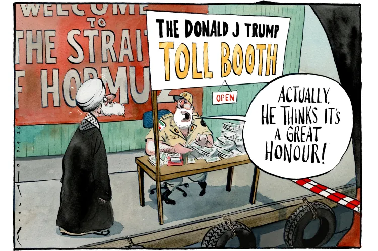 DJT honored by Hormuz toll booth