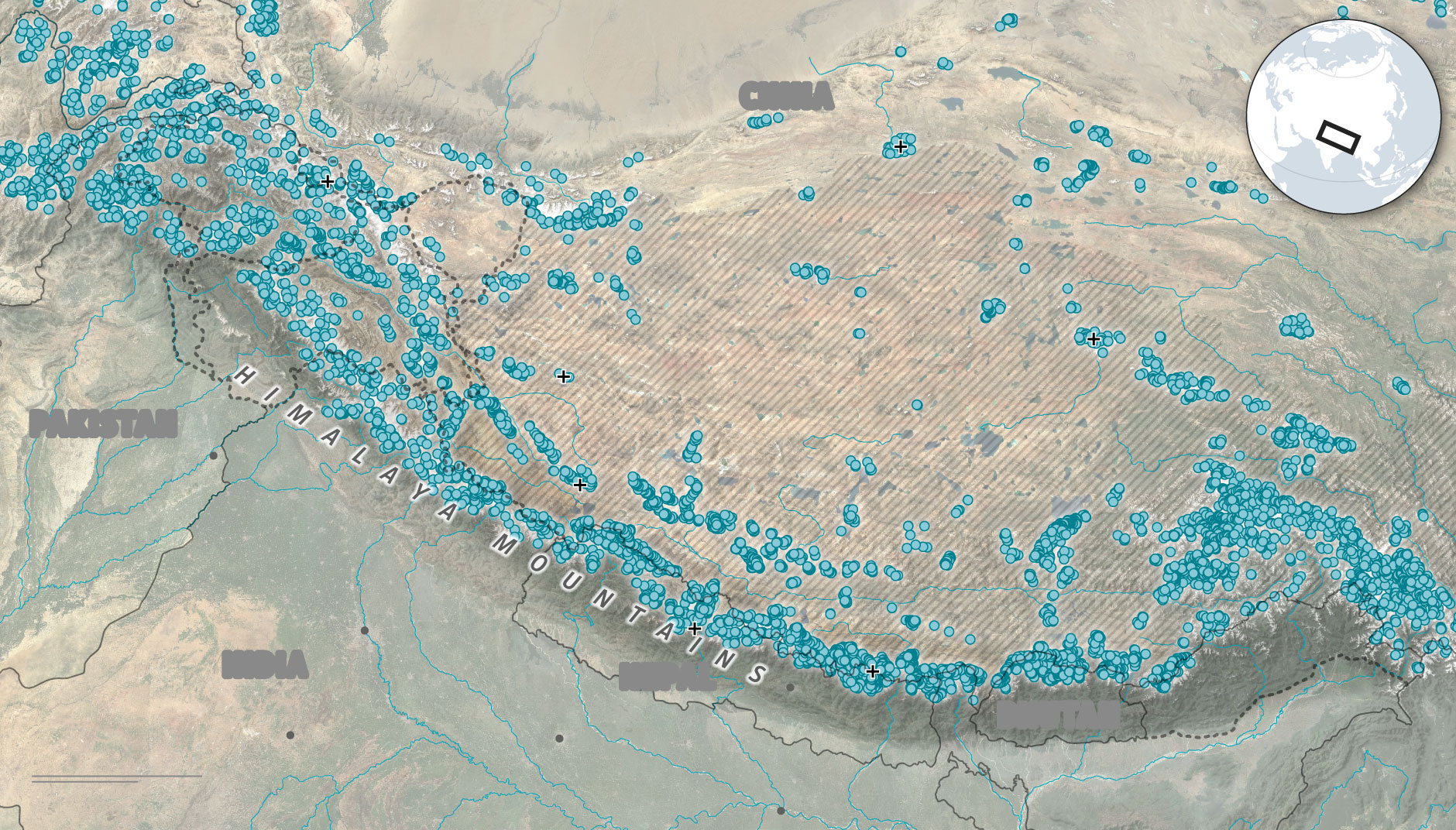 Glacial lakes 2020 Glacial lakes 2020