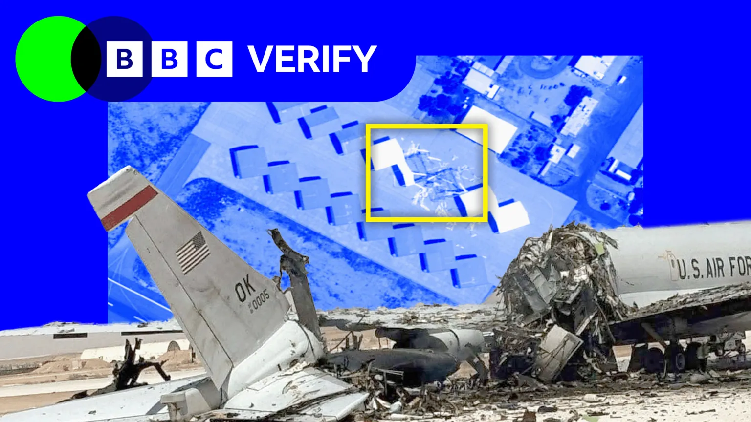 BBC collage of U.S. military damage