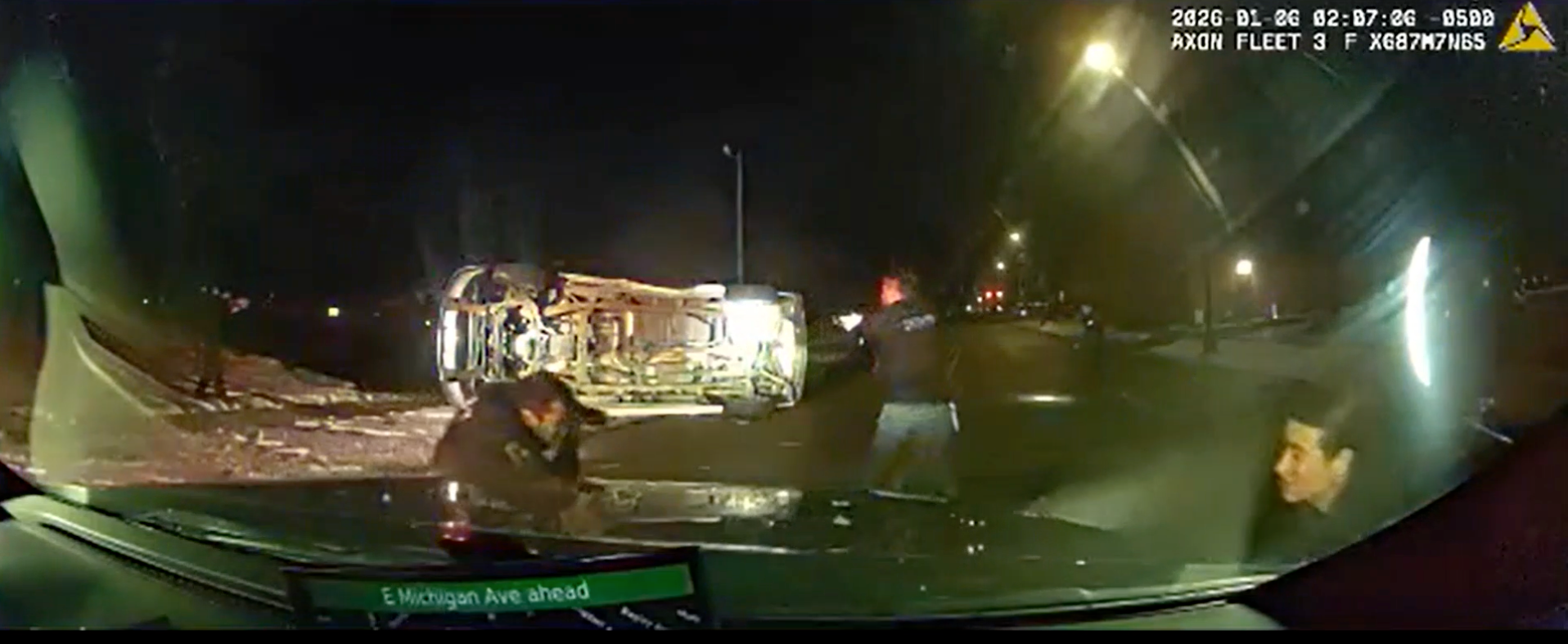 Dashcam video from the police killing of John Jenuwine in Ypsilanti, Mich., on Jan. 6, 2026. Screenshot- Washtenaw County Sheriff's Office via Flood Law
