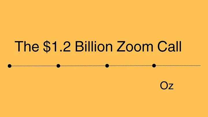 The 1.2 Billion Dollar Zoom Call The 1.2 Billion Dollar Zoom Call