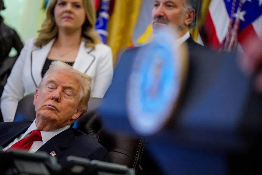 Trump sleeping