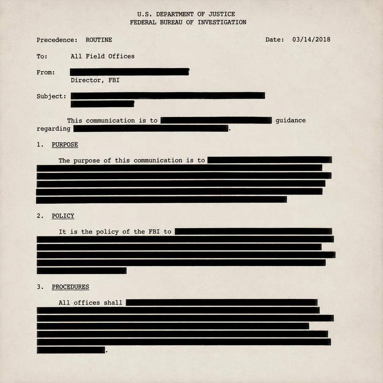 redacted memo