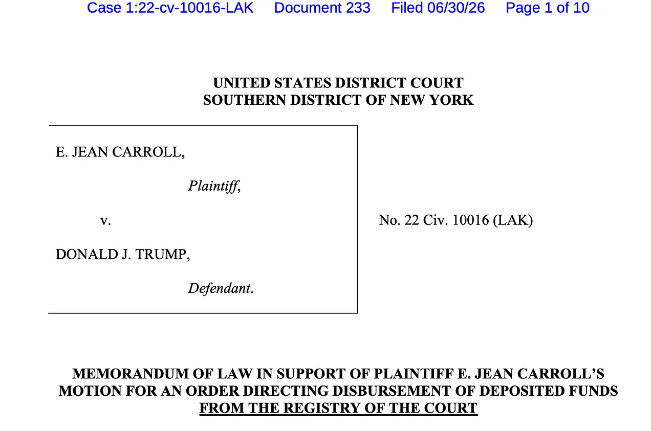 20260630 - Carroll v. Trump