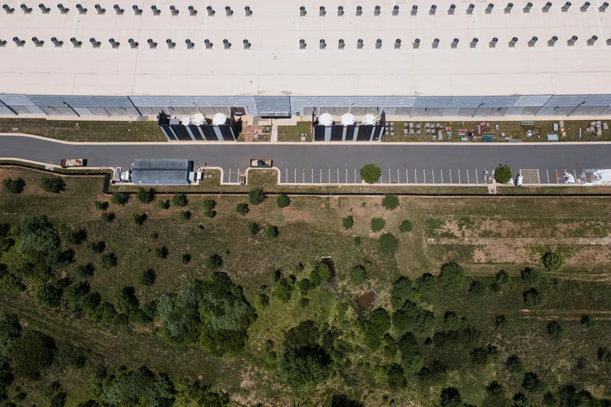 The Amazon Web Services IAD10 data center in Sterling, Virginia, US, on Sunday, May 31, 2026.Photographer: Lexi Critchett/Bloomberg