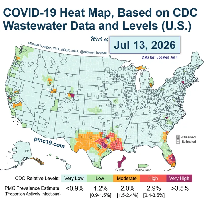 COVID heat map