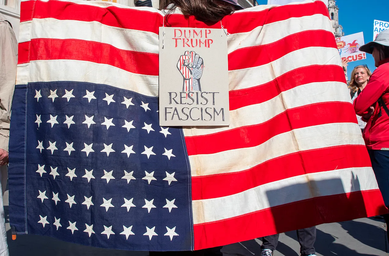 Dump Trump - resist Fascism(Photo by Krisztian Elek/SOPA Images/LightRocket via Getty Images) Dump Trump - resist Fascism (Photo by Krisztian Elek/SOPA Images/LightRocket via Getty Images)